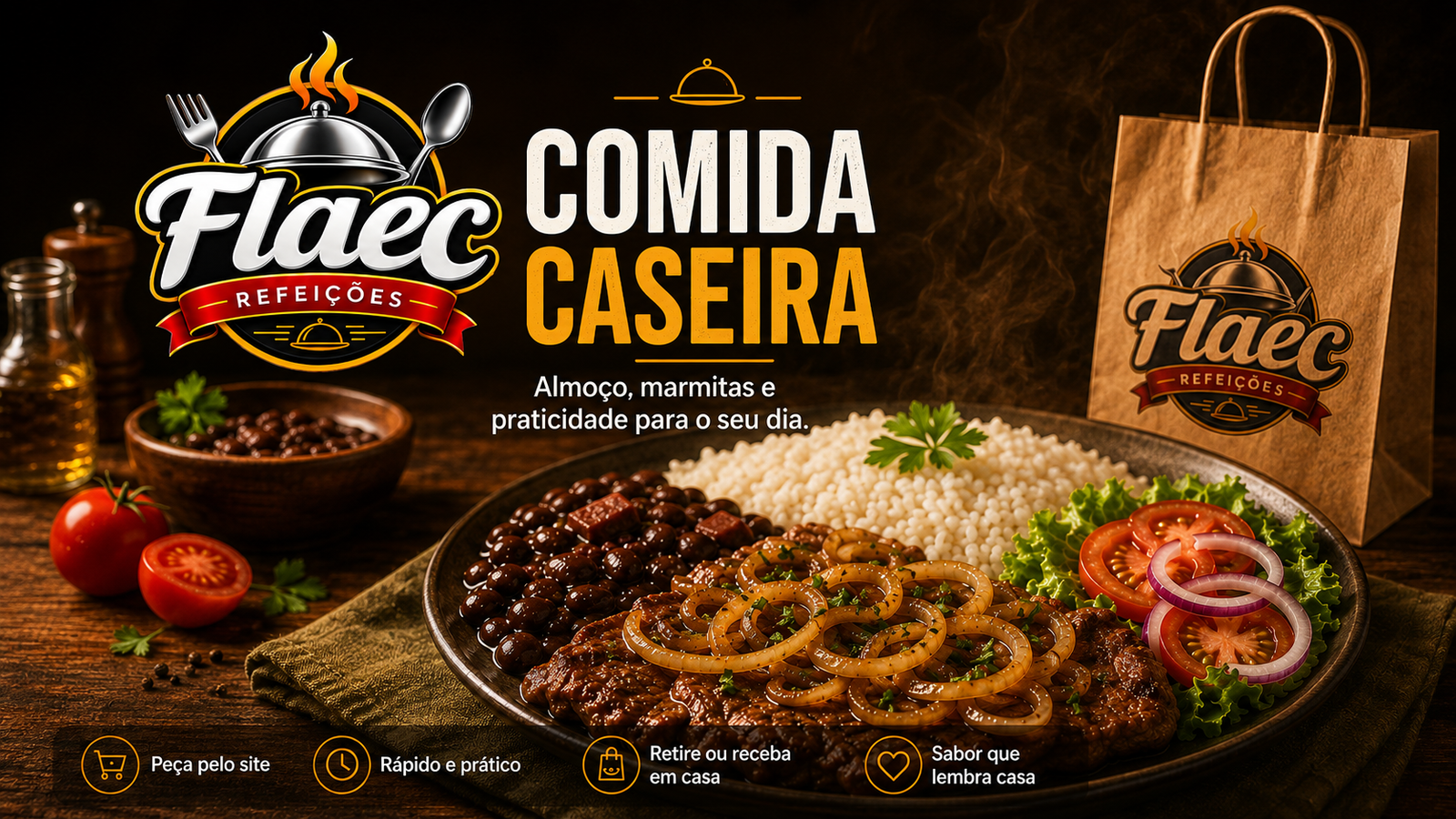 Flaec Refeições — comida caseira, almoço e marmitas em Araranguá